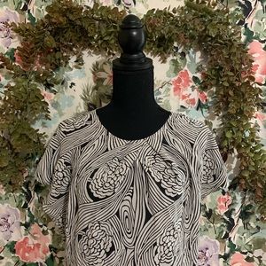 Talbots | Black & White Short Sleeve